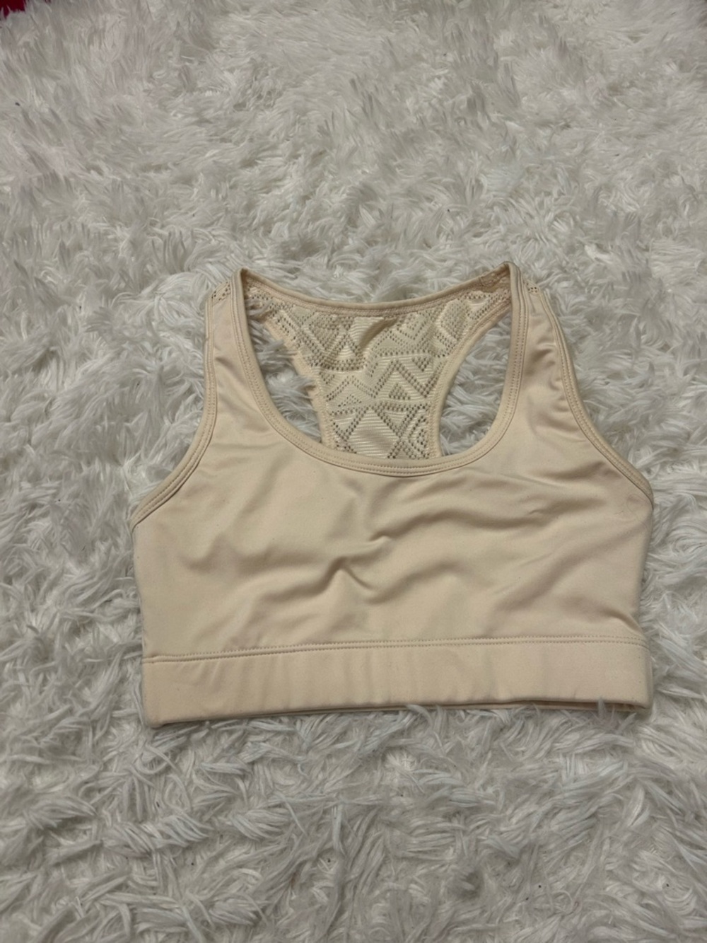Zyia Womens cream Bomber Sports Bra Gym Work Out Athleisure XS